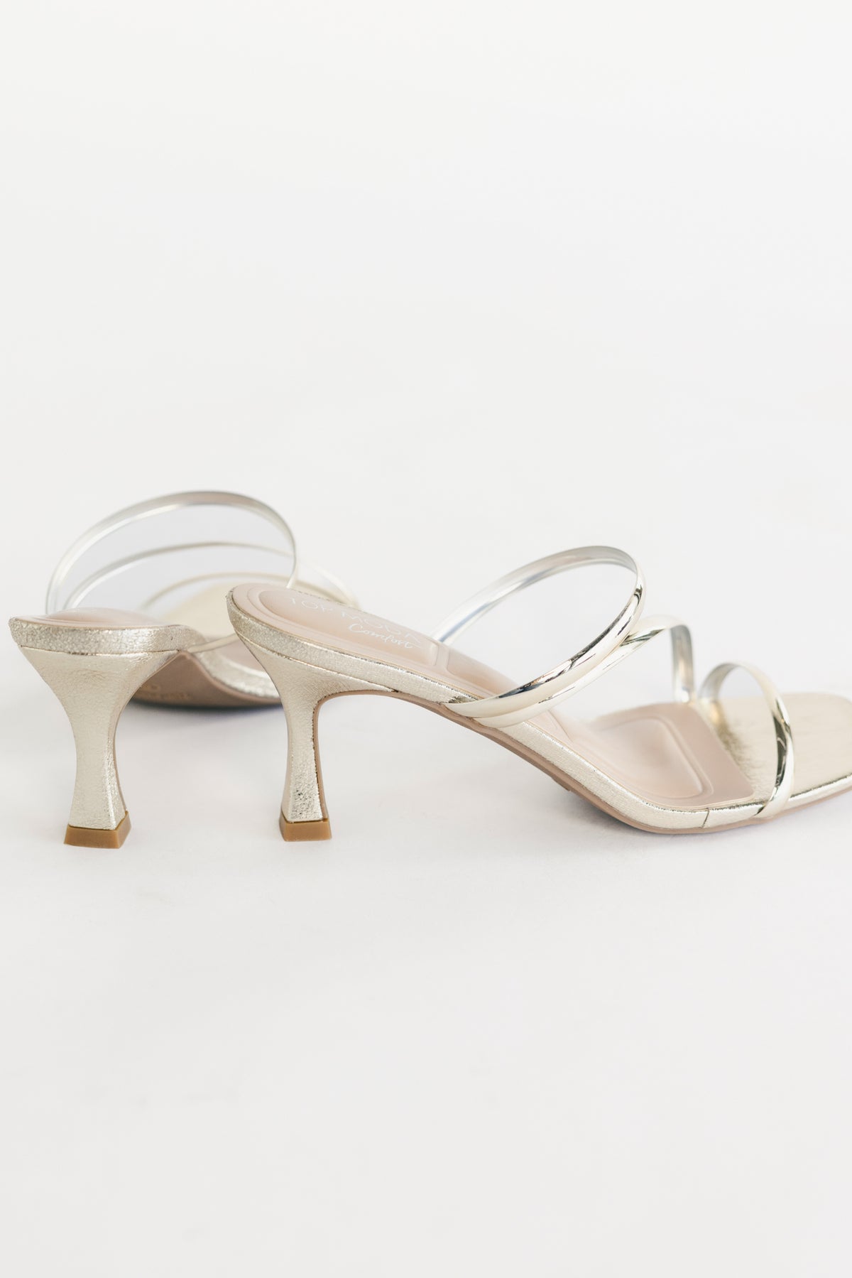 Lavon Slim Flared Heel | Gold