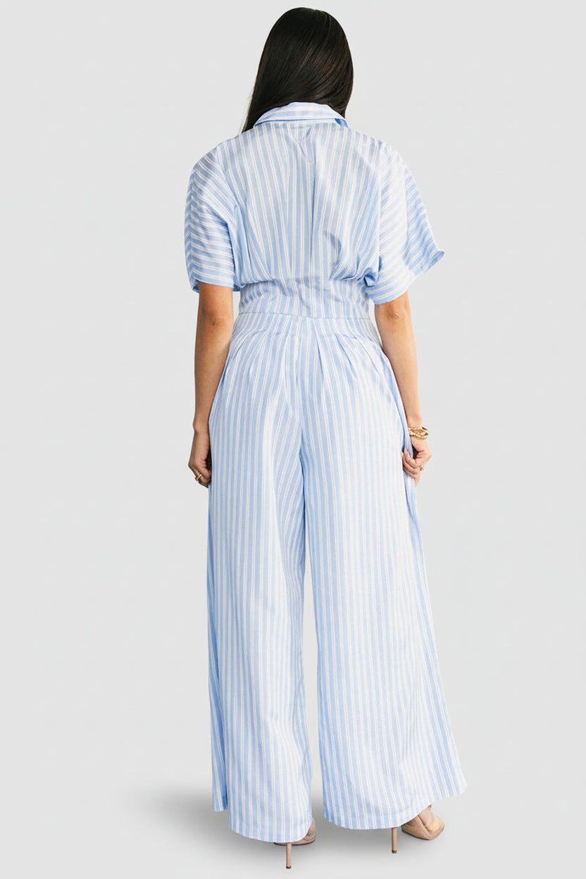 Sariah Jumpsuit | Blue Stripe
