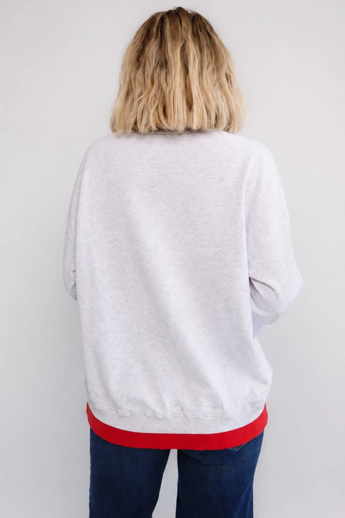Americana graphic sweatshirt shown on a model