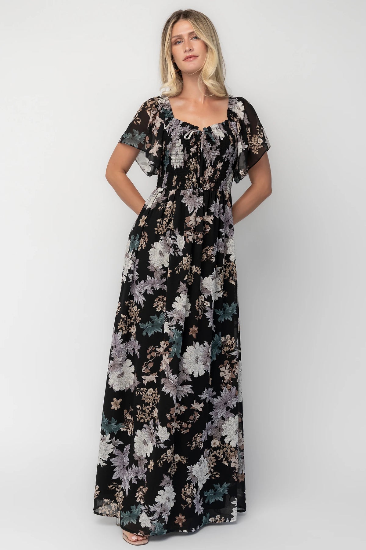Divine Maxi Dress | Black Multi