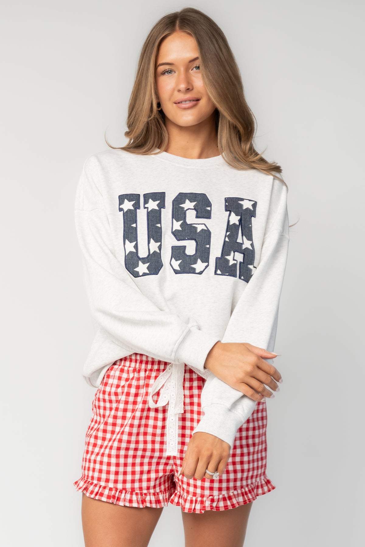 Hope Ruffle Hem Shorts | Red Gingham