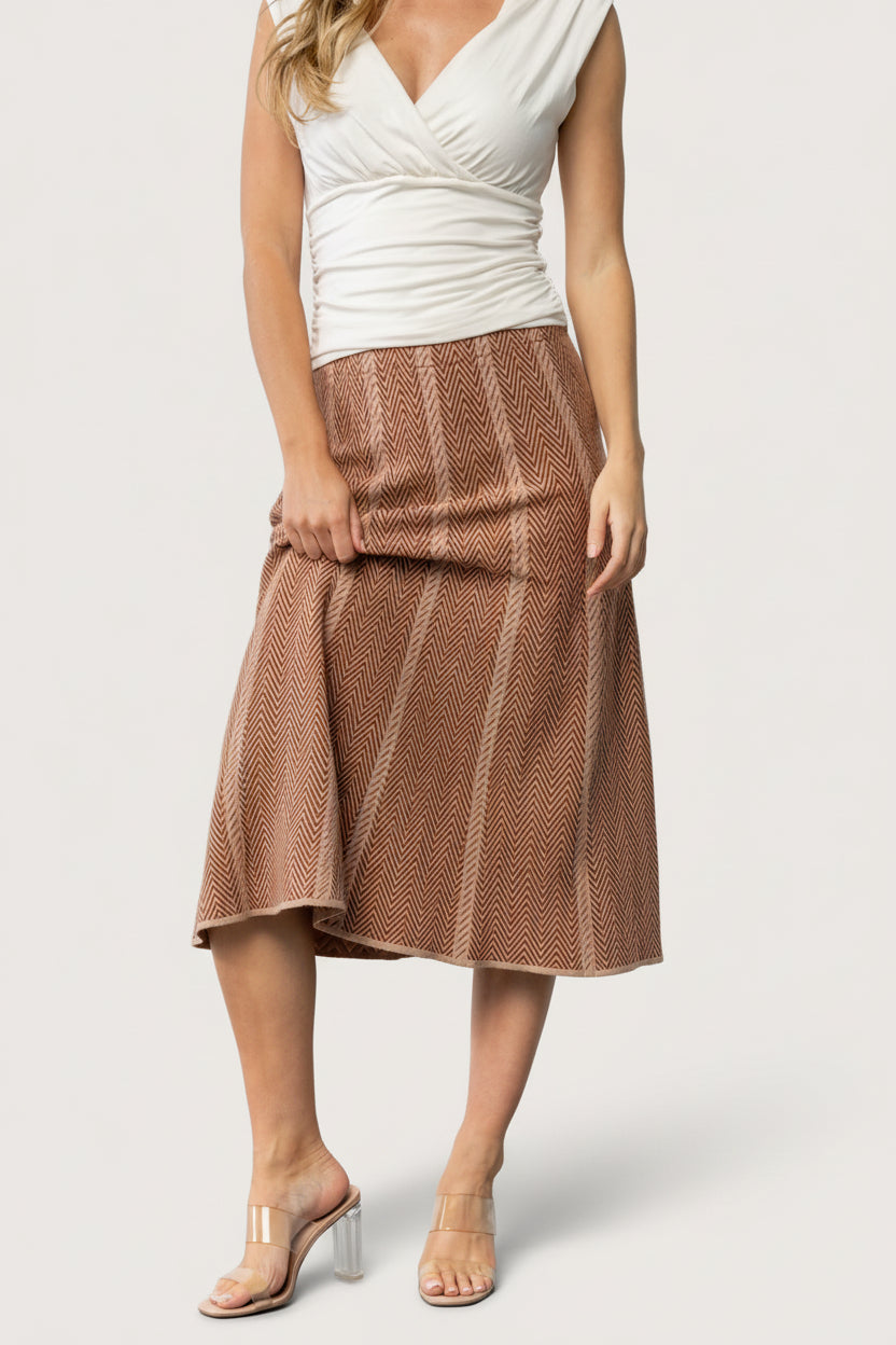 Astrid Midi Skirt | Rust Print
