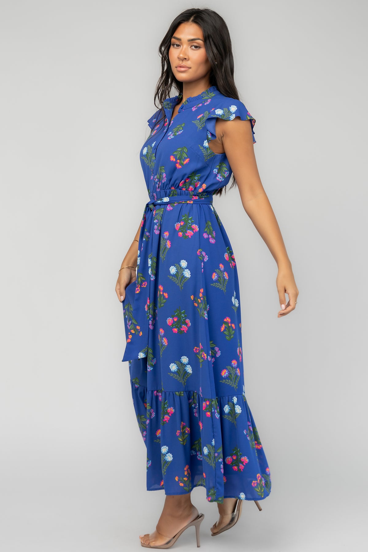 Shaylie Maxi Dress | Indigo Floral