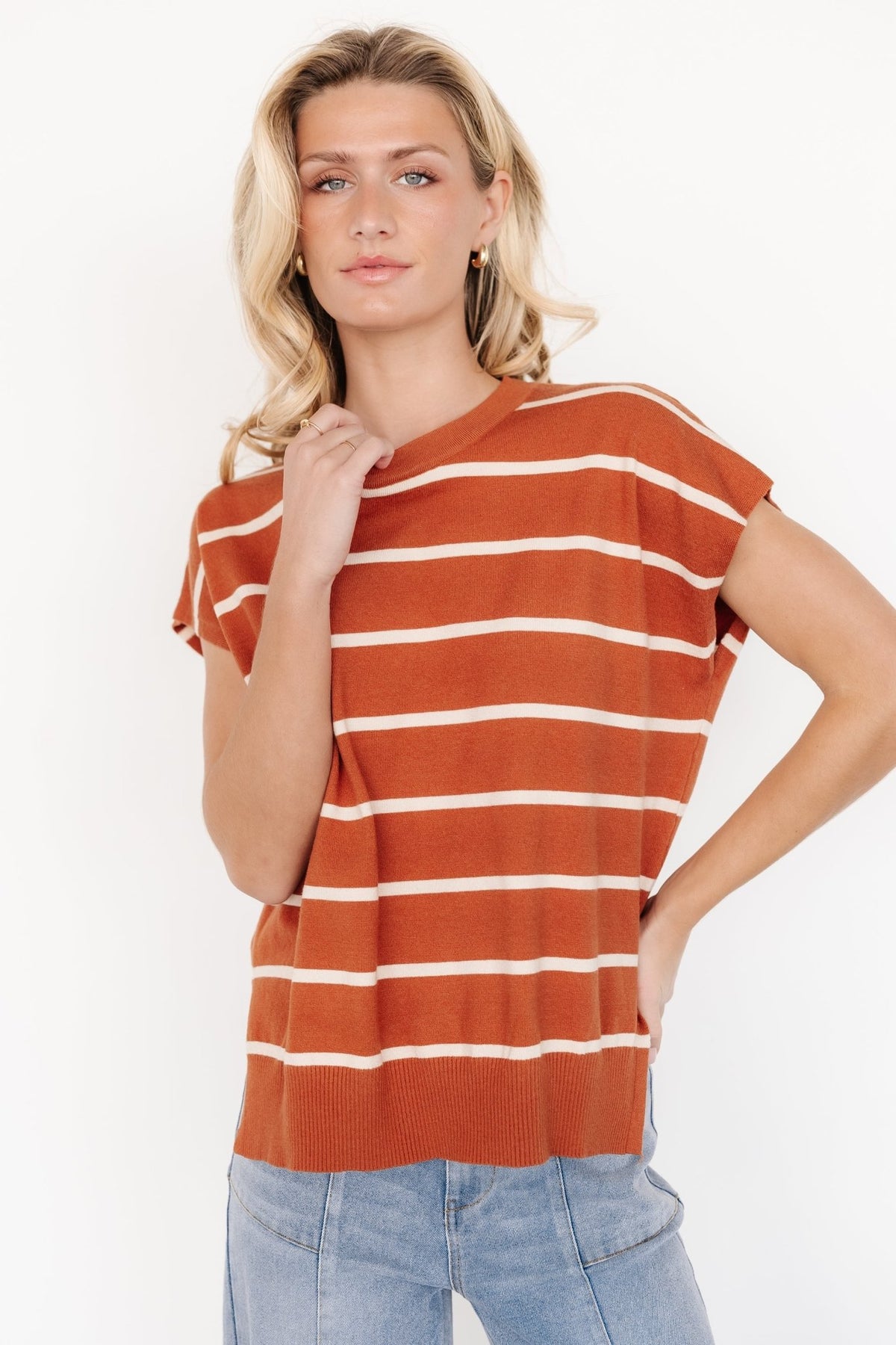 Ada Dolman Top | Sandstone + Natural