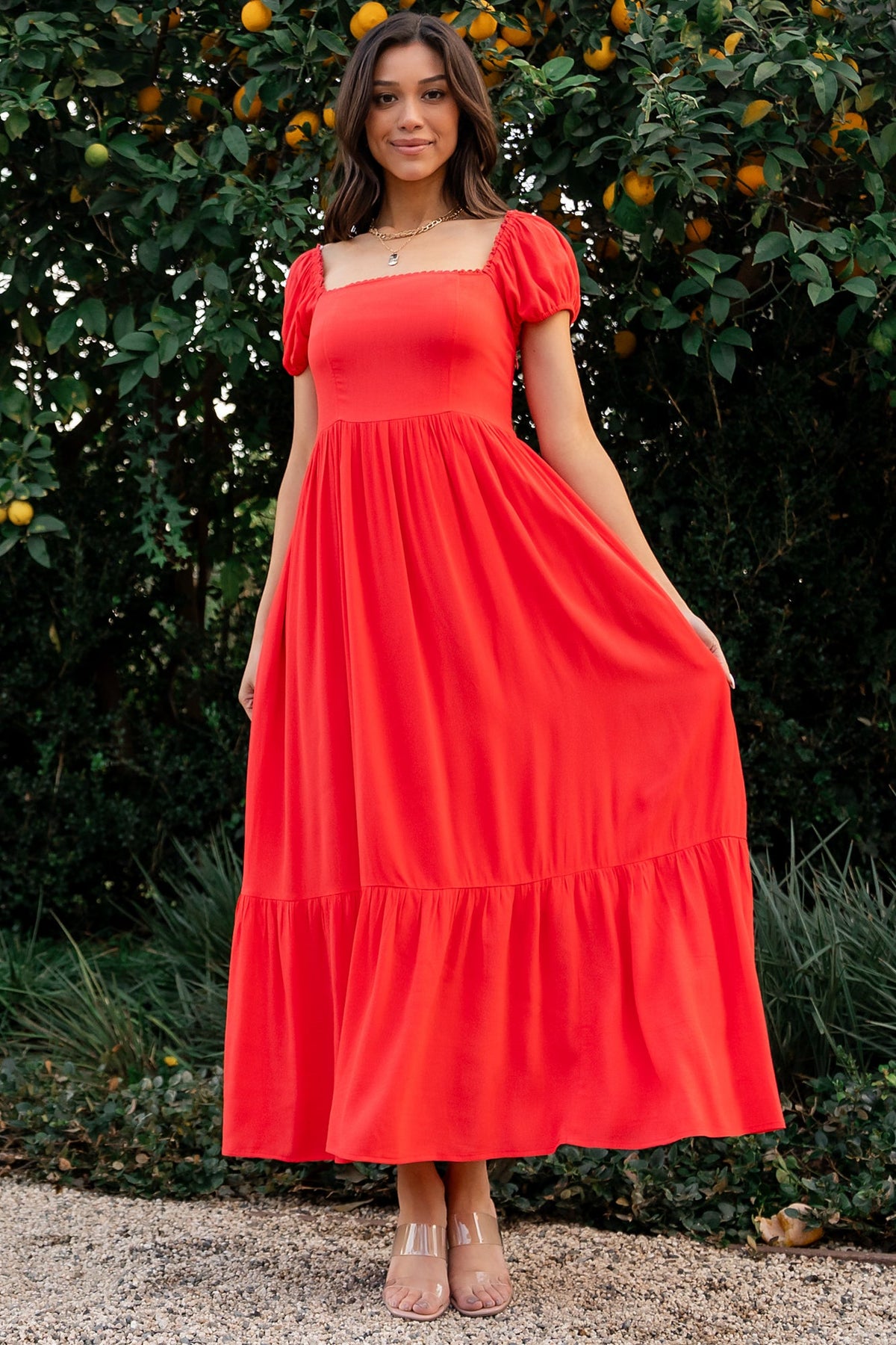 Ilona Maxi Dress | Cherry Red