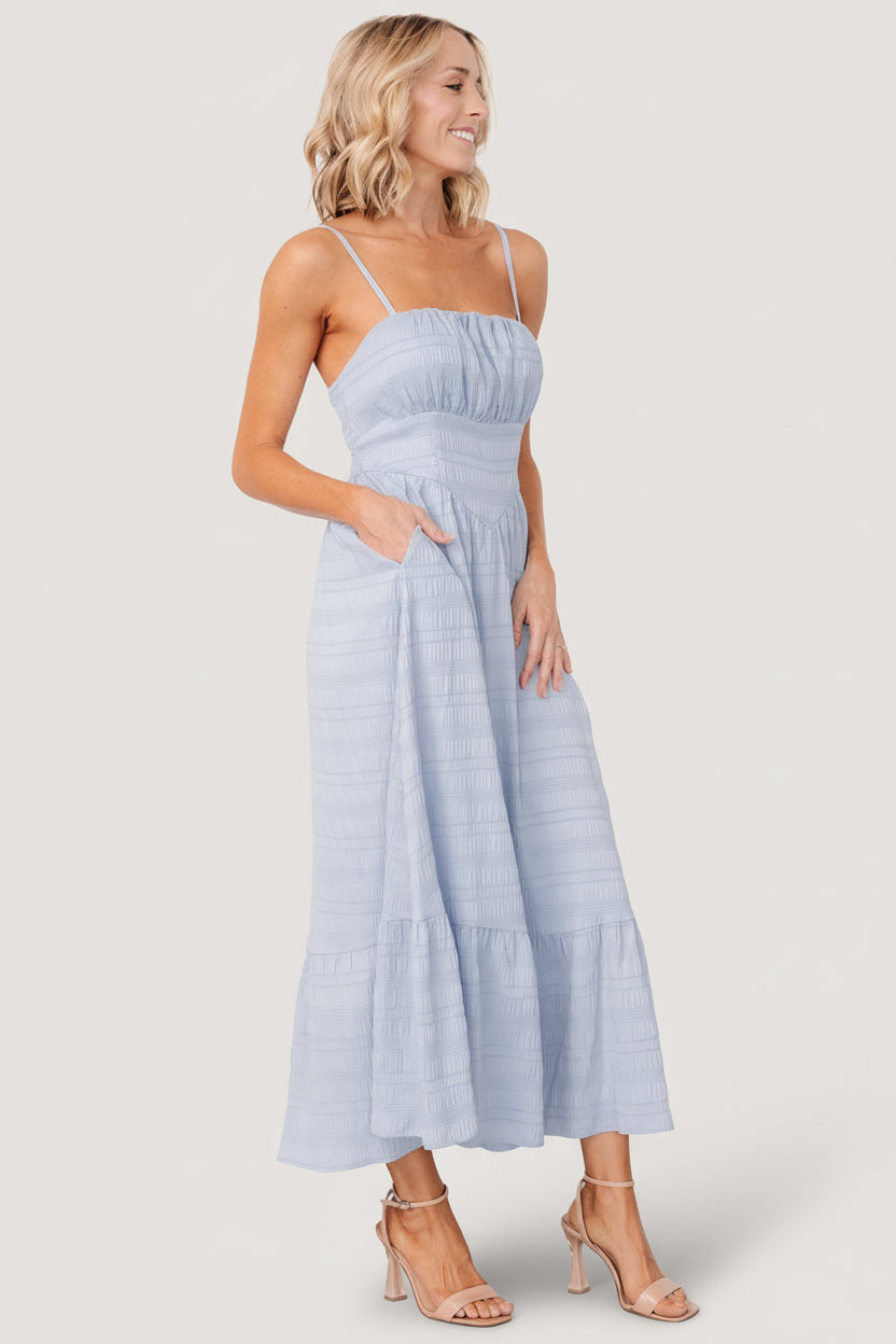 Mikayla Textured Tank Dress | Light Blue