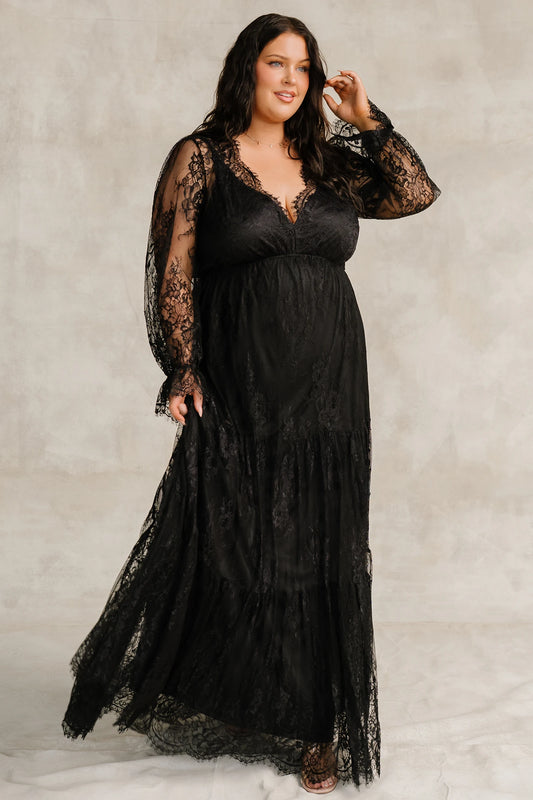 Gloria Lace Maxi Dress | Black