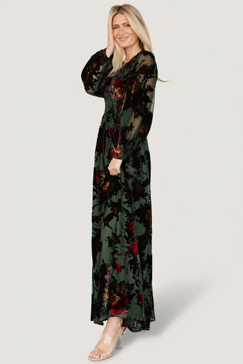 Mikla Maxi Dress | Wintergreen Multi