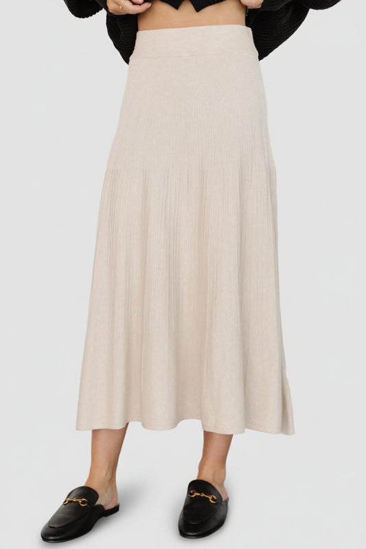 Carynn Knit Midi Skirt | Natural