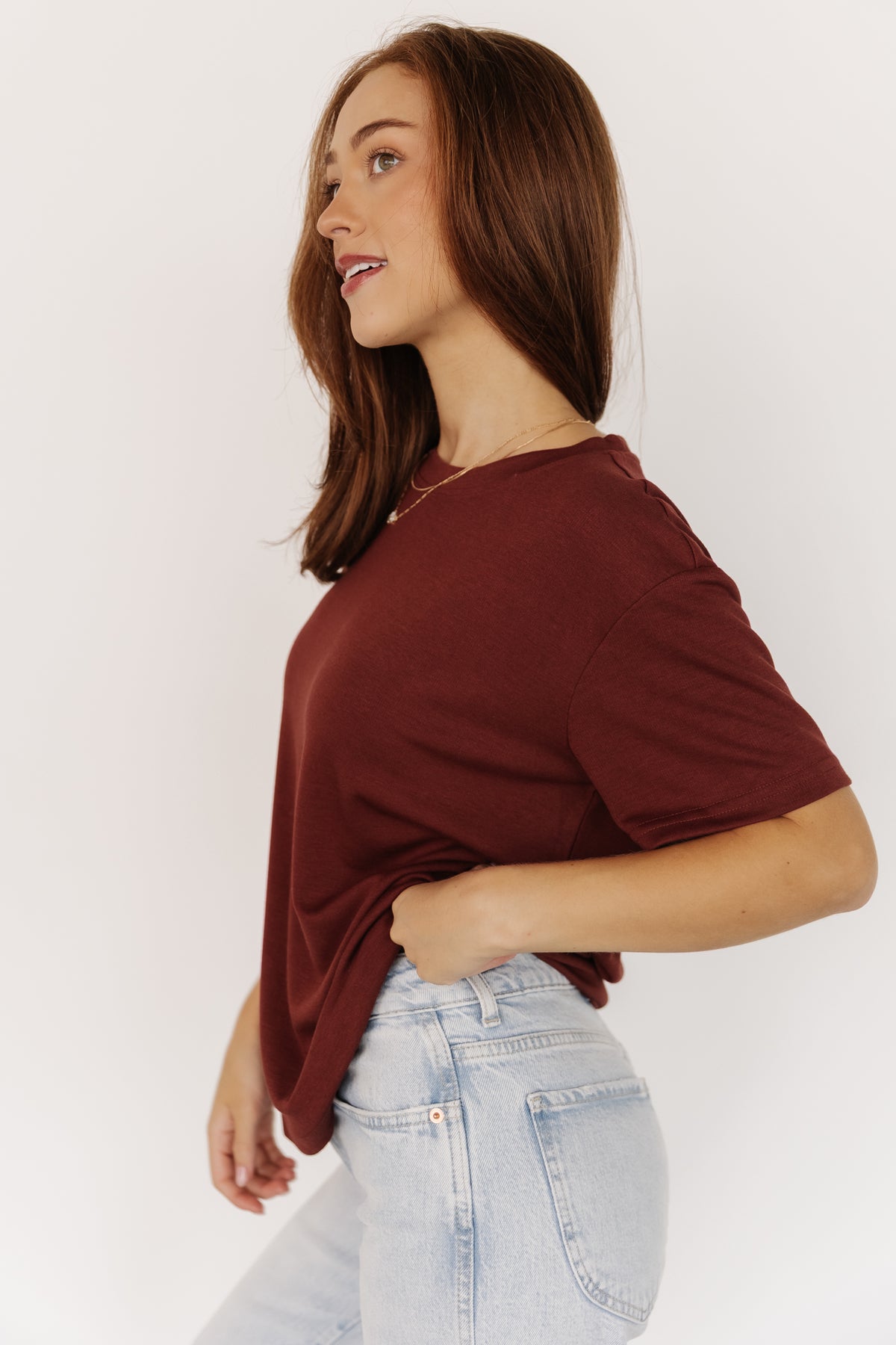 Elliot Relaxed Tee | Dark Rust