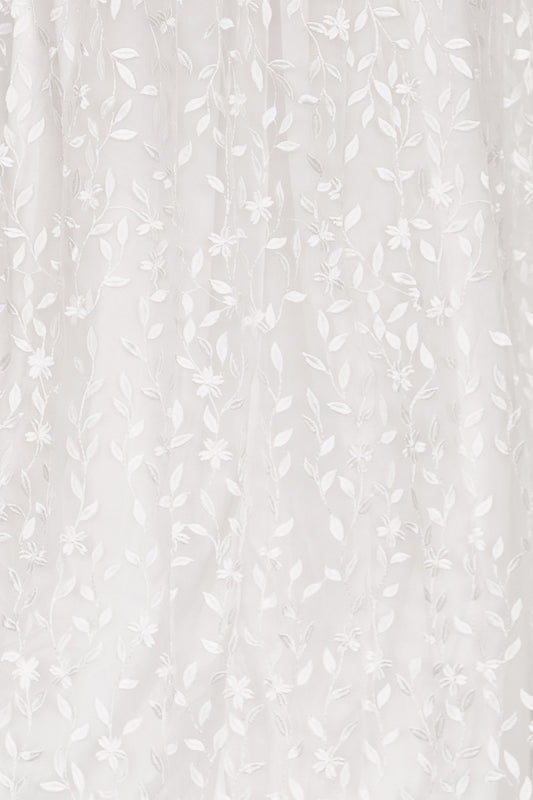 Fabric Swatch - Marseille Embossed | White