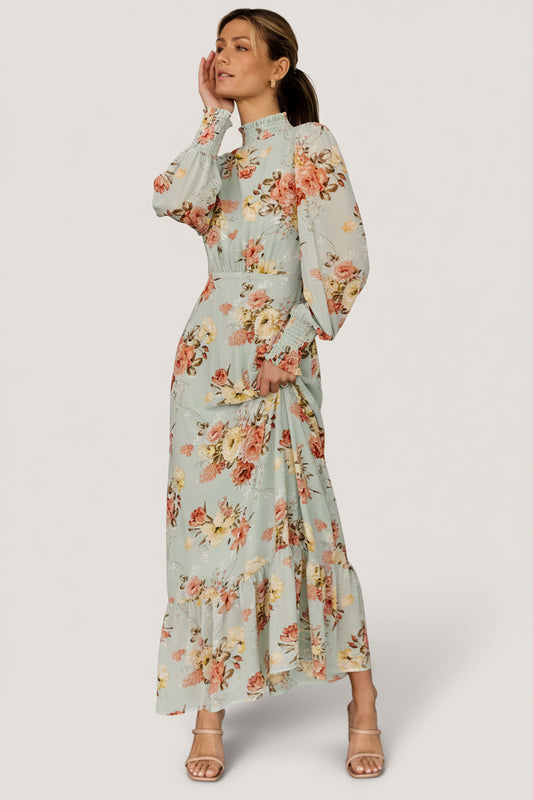 Luciana Maxi Dress | Sage Multi