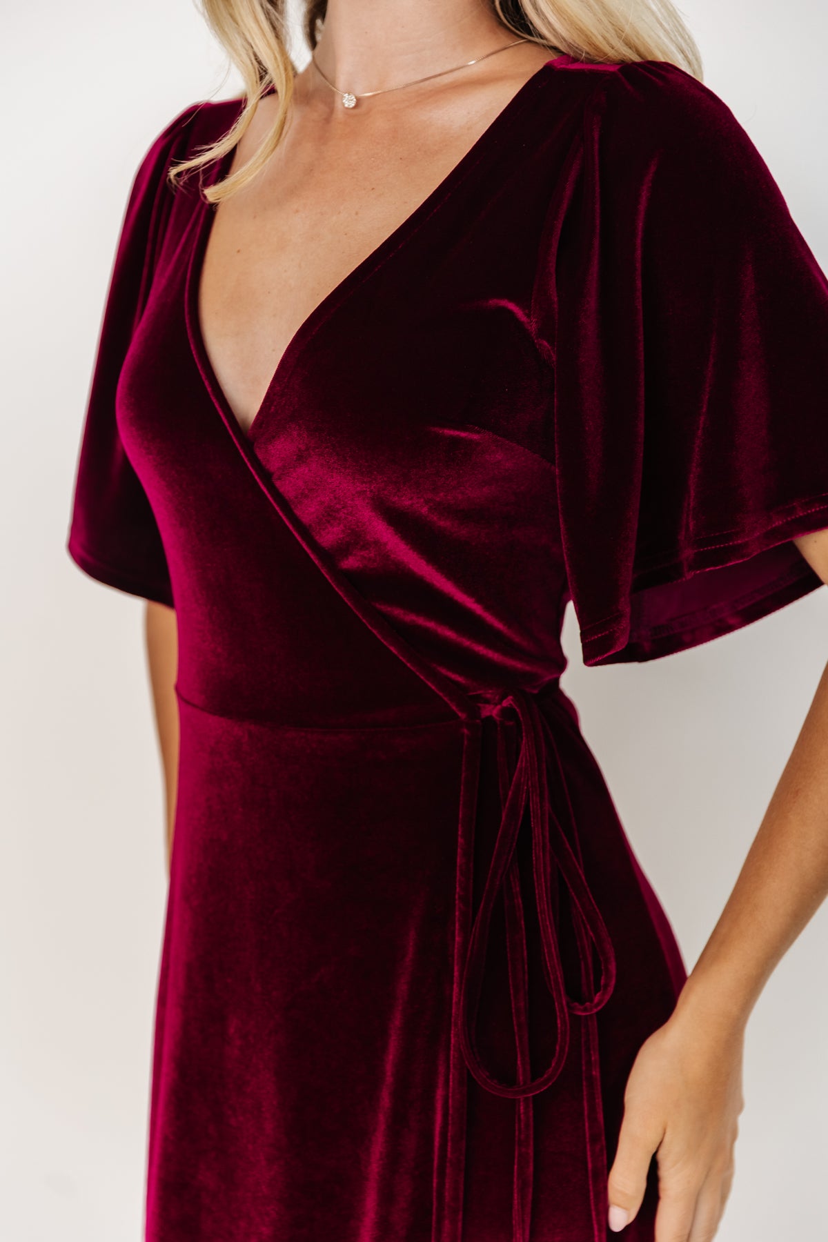 Meghan Velvet Wrap Maxi Dress | Mulberry
