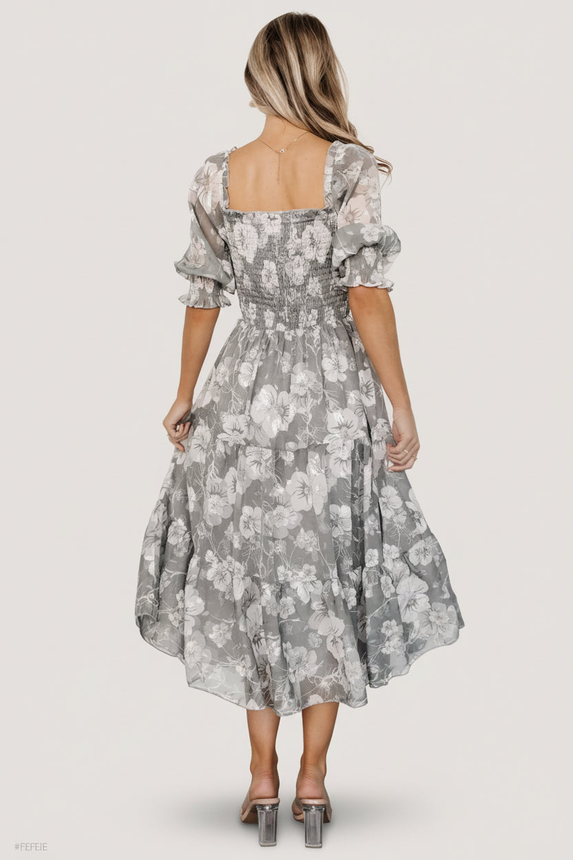 Fabian Jacquard Midi Dress | Dusty Sage