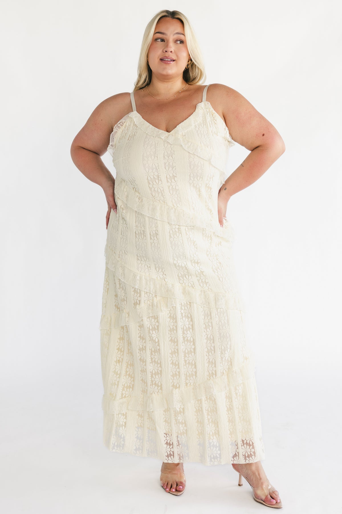 Annabelle Lace Maxi Dress | Cream
