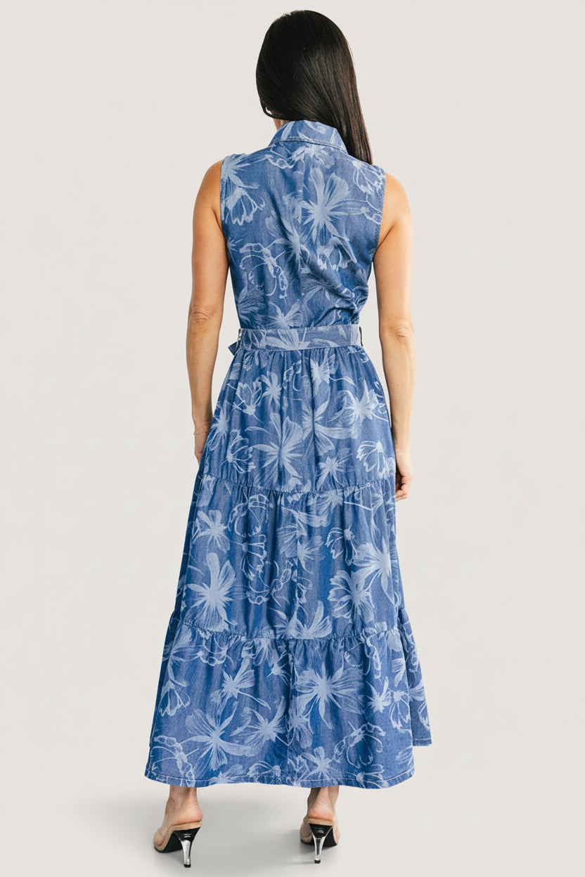 Rocío Soft Denim Dress | Blue Print