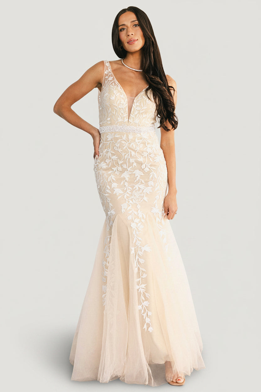 Fleurette Bridal Gown | Beige + Ivory