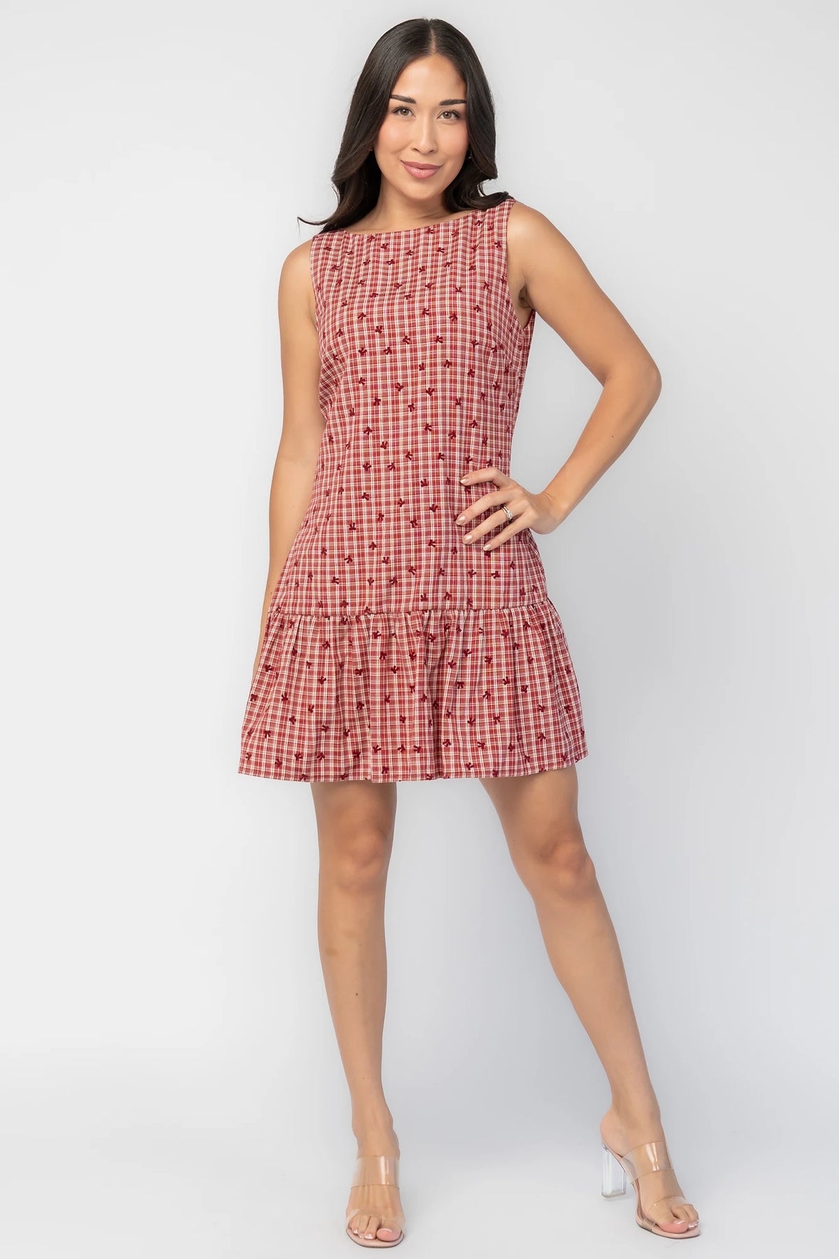 McQueen Short Dress | Red Gingham