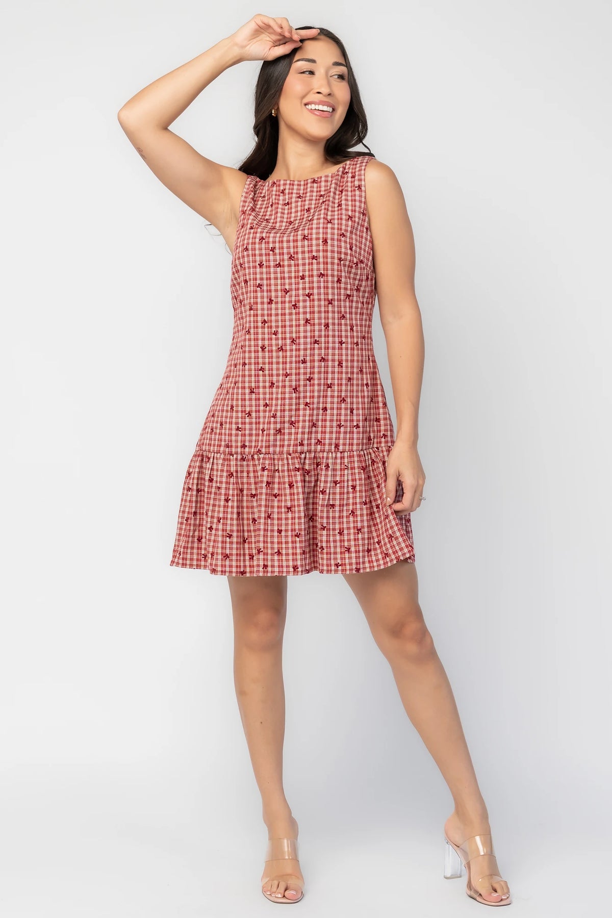 McQueen Short Dress | Red Gingham