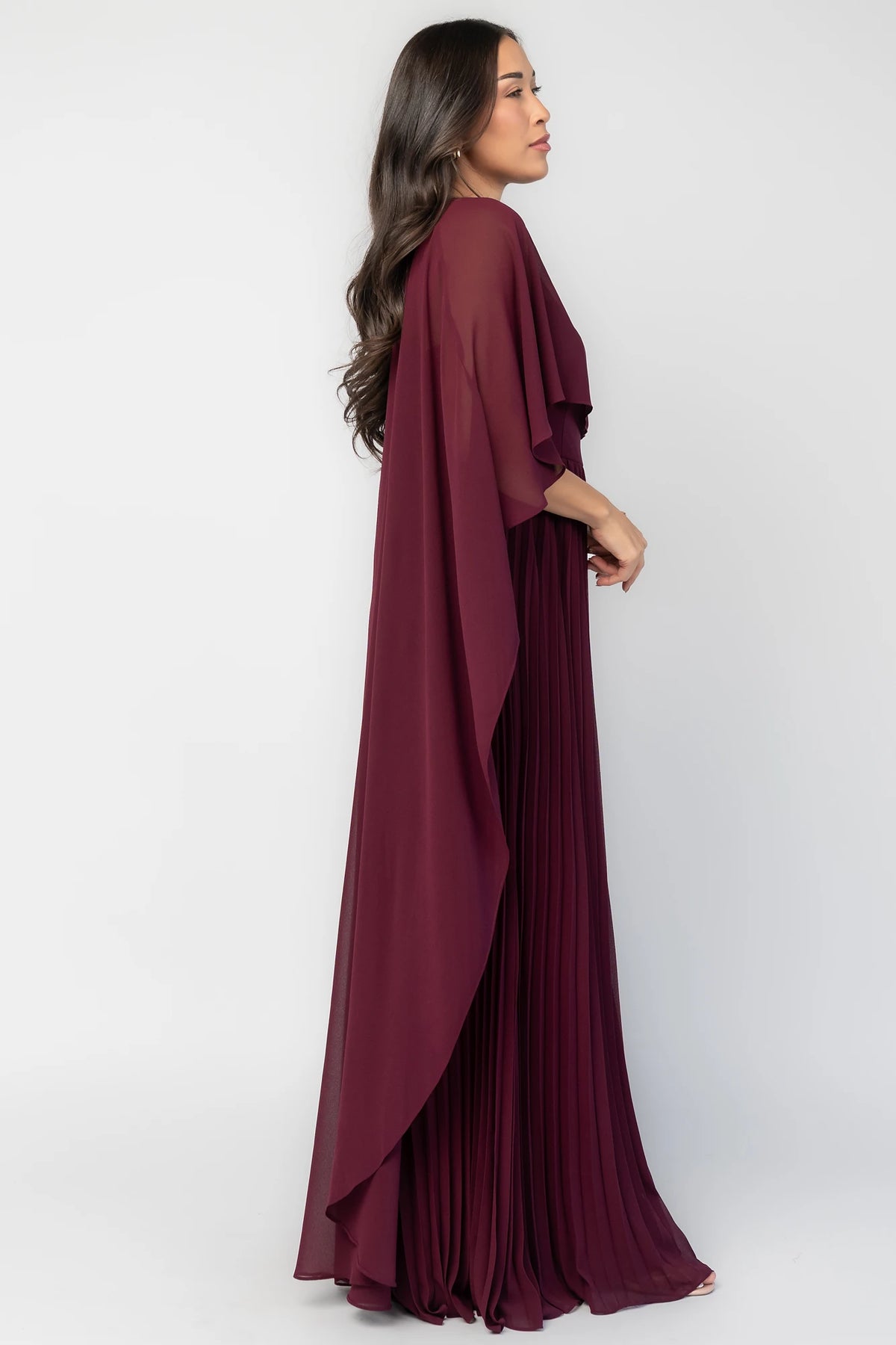 Serafina Strapless Gown | Burgundy