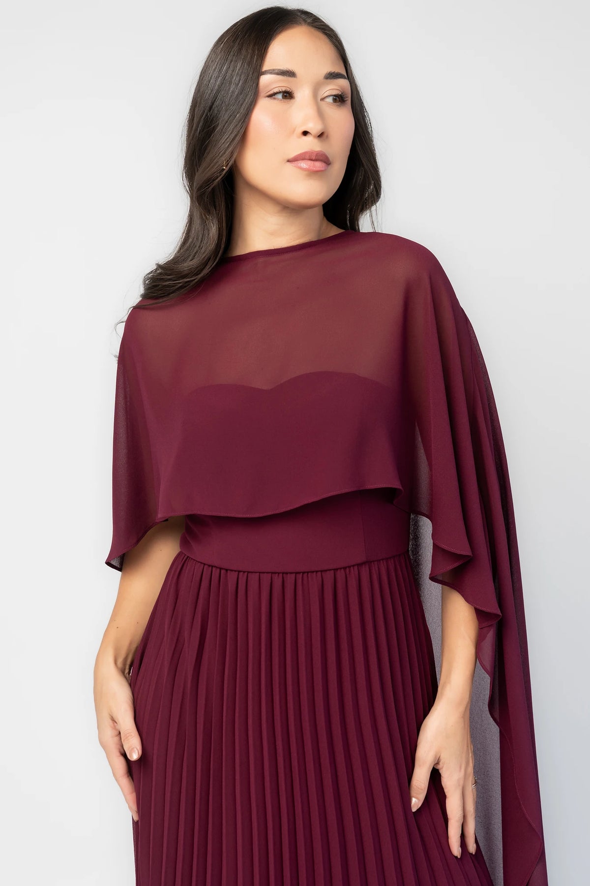 Serafina Strapless Gown | Burgundy