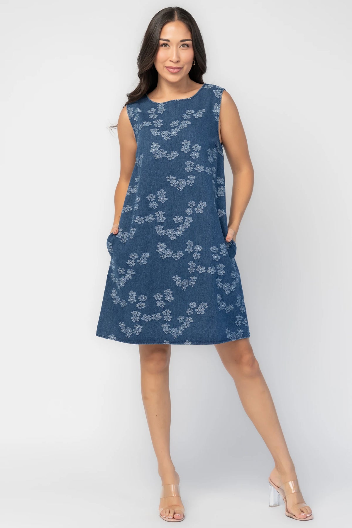 Monterosso Short Dress | Medium Wash Floral