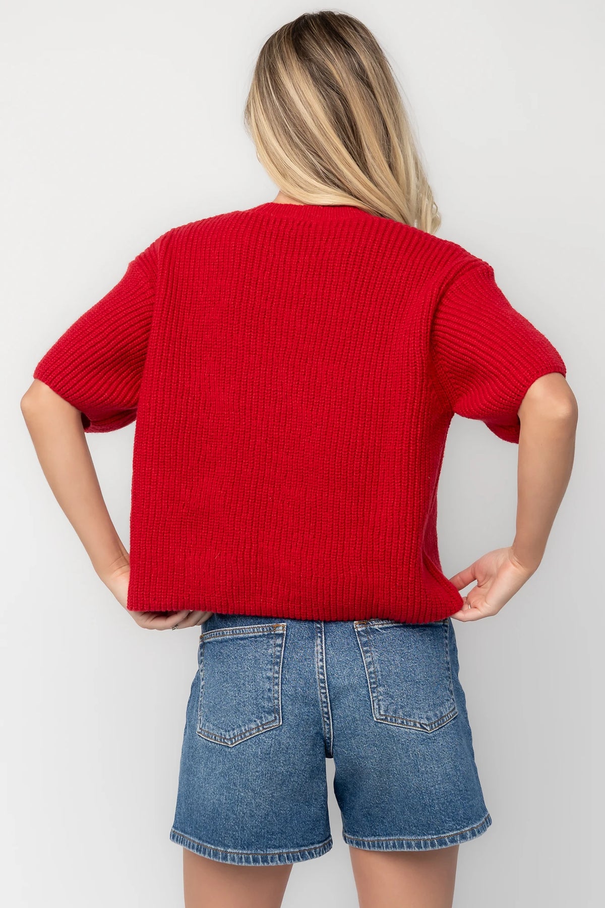 Victory Sweater Top | Red