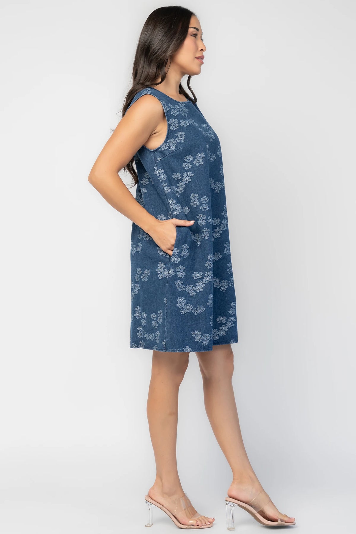 Monterosso Short Dress | Medium Wash Floral