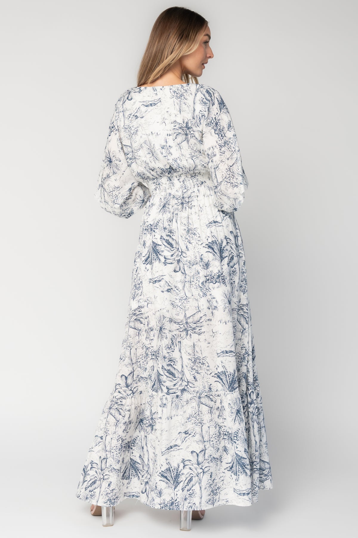 Christiana Maxi Dress | Off White + Slate