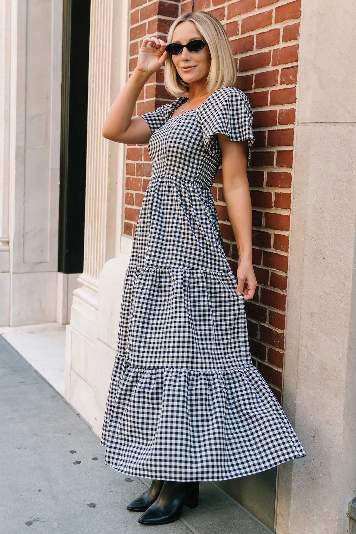 Paley Maxi Dress | Black + White Gingham