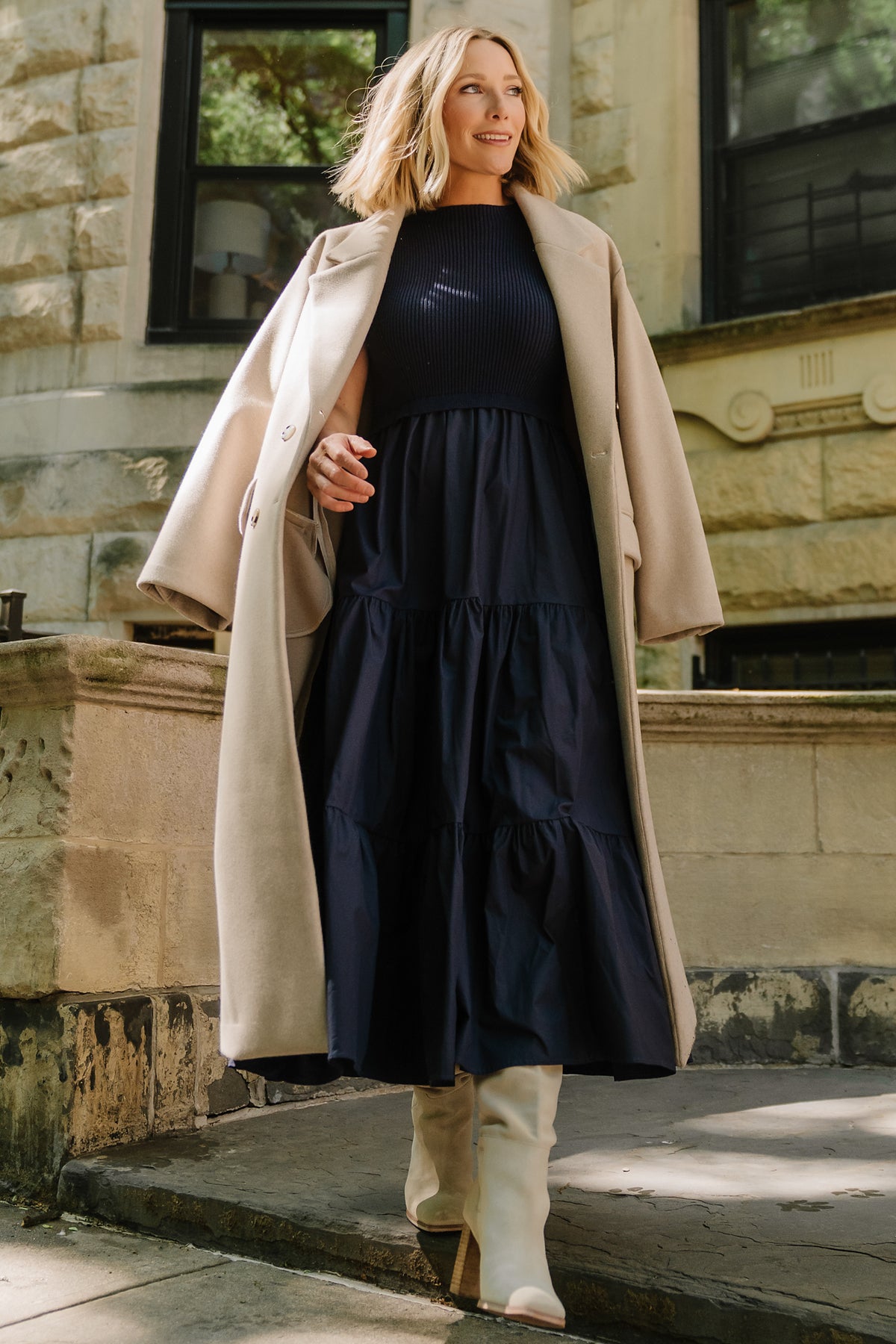 Anderson Double Breasted Coat | Natural