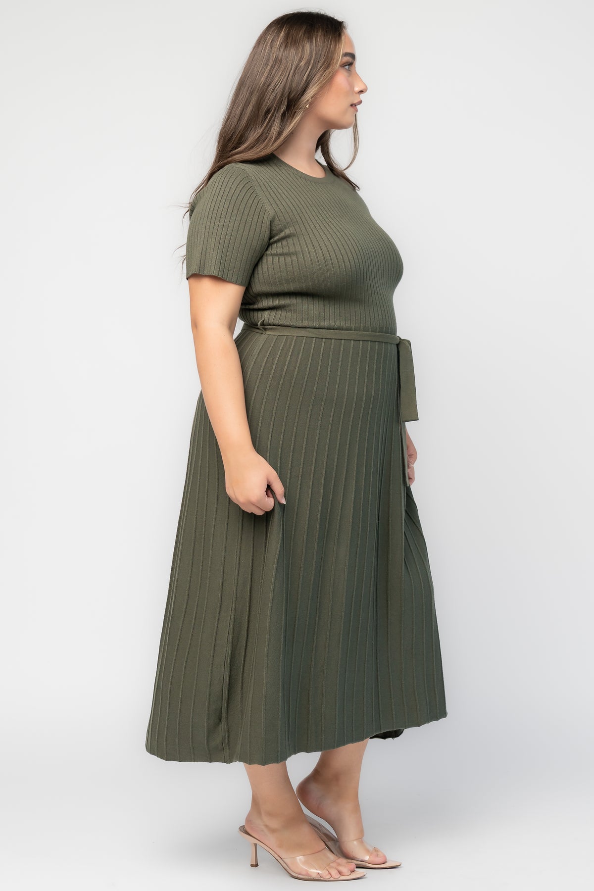 Jessamine Midi Dress | Dark Olive