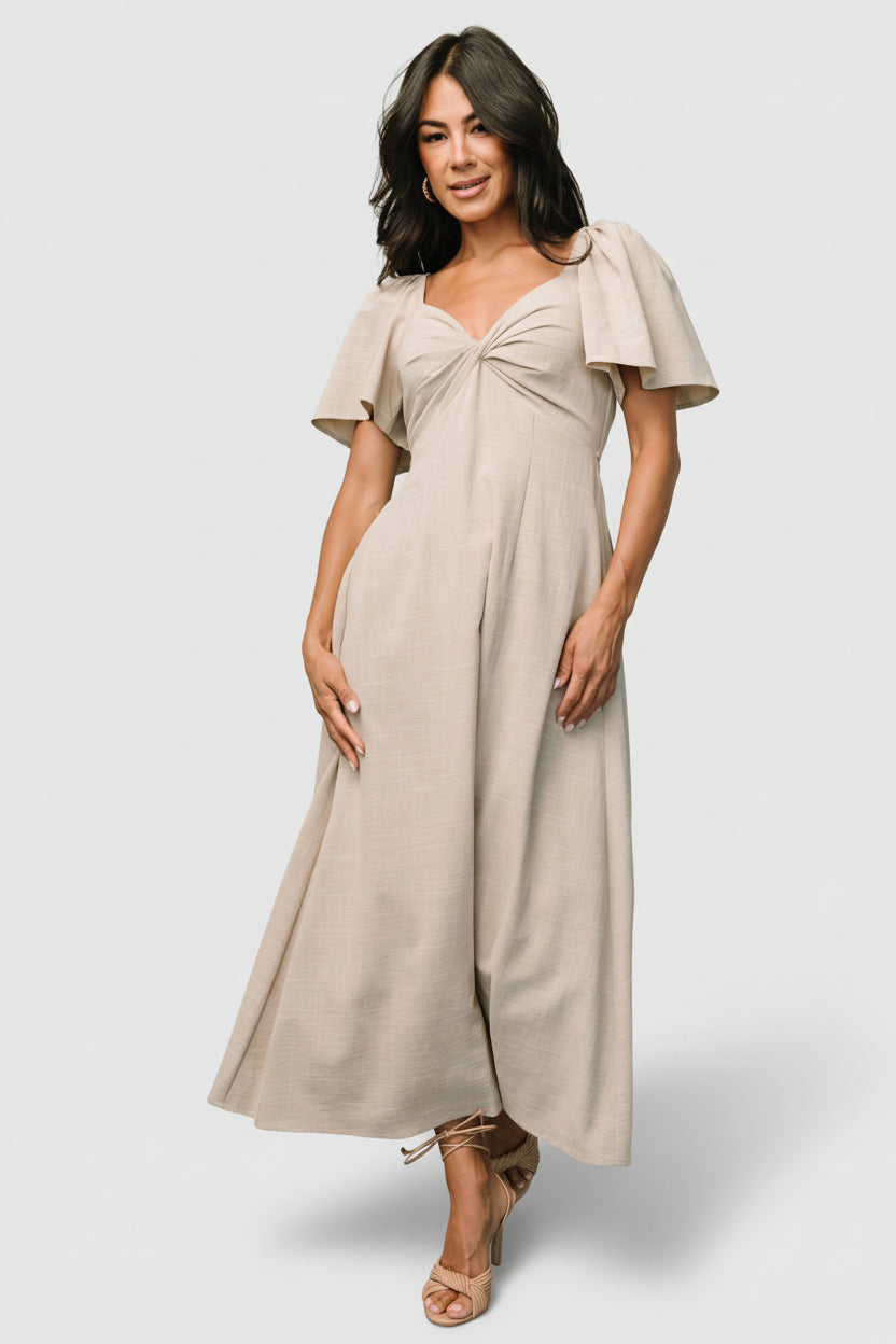 Indie Back Tie Dress | Oatmeal