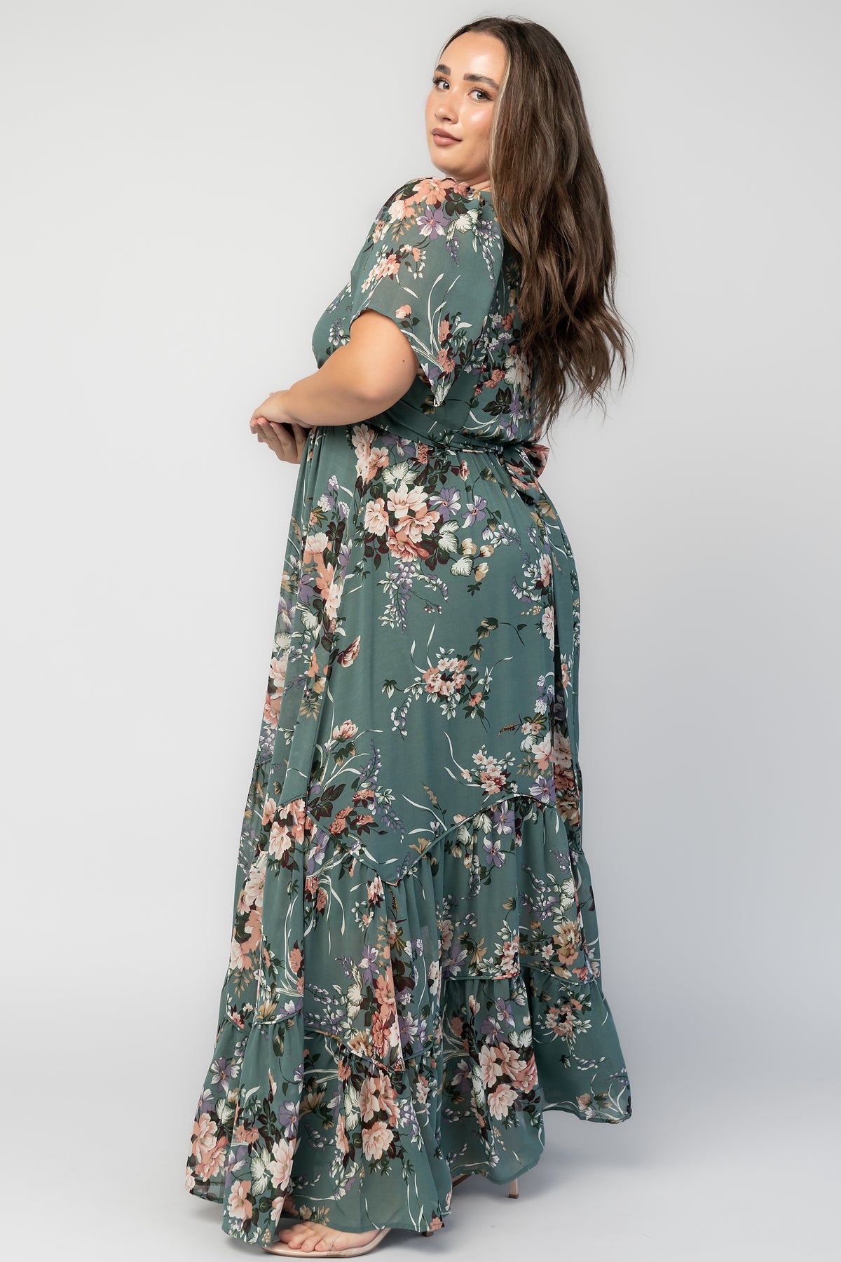 Katherine Maxi Dress | Dusty Green Floral