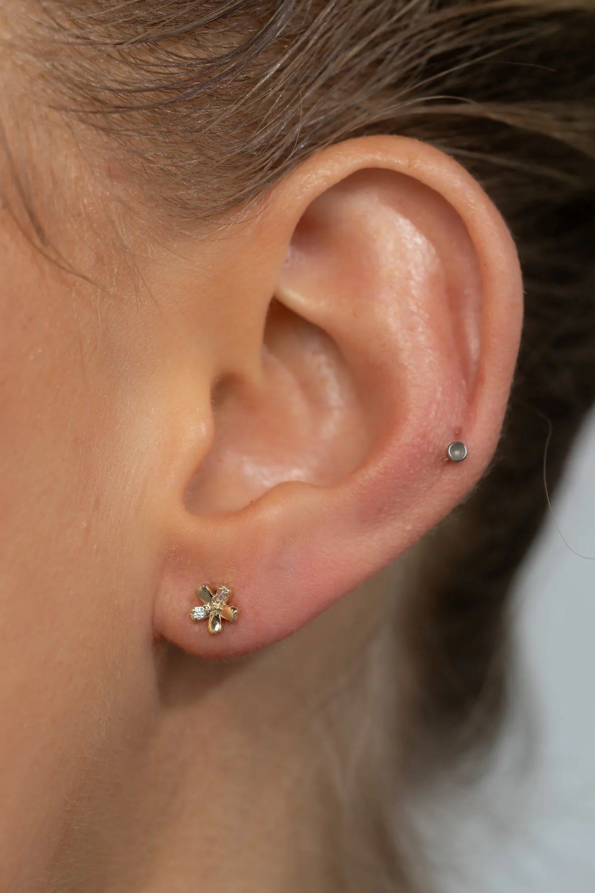 Cherish Stud Earring Set with three pairs of 14K gold-dipped studs featuring classic pearl accents.