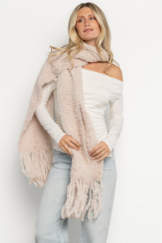 Felicity Soft Blanket Scarf | Light Beige