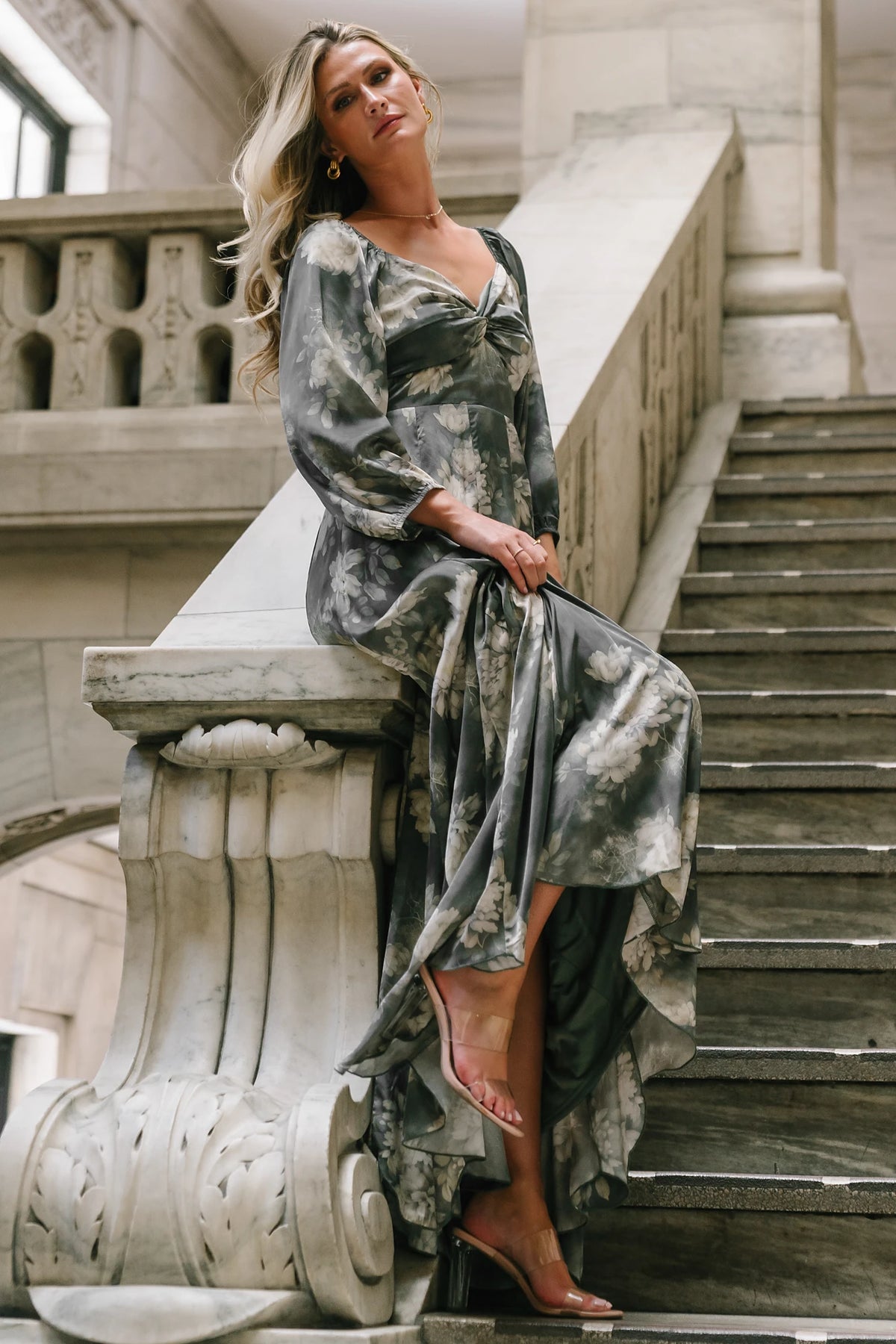 Liesel Maxi Dress | Dark Sage Floral