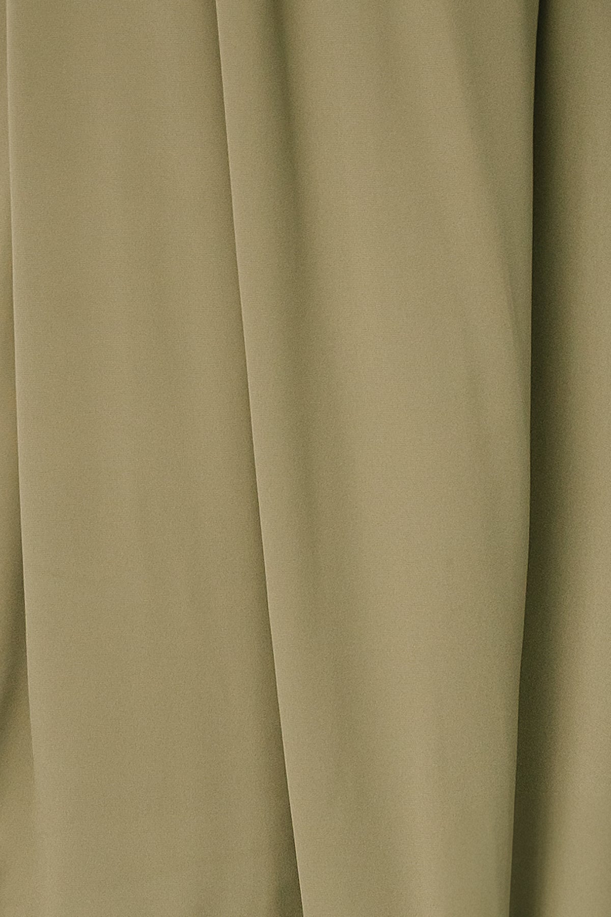 Close-up of a Dusty Olive Sierra Chiffon fabric swatch showing lightweight, semi-sheer texture, soft drape, and fine weave for color matching.