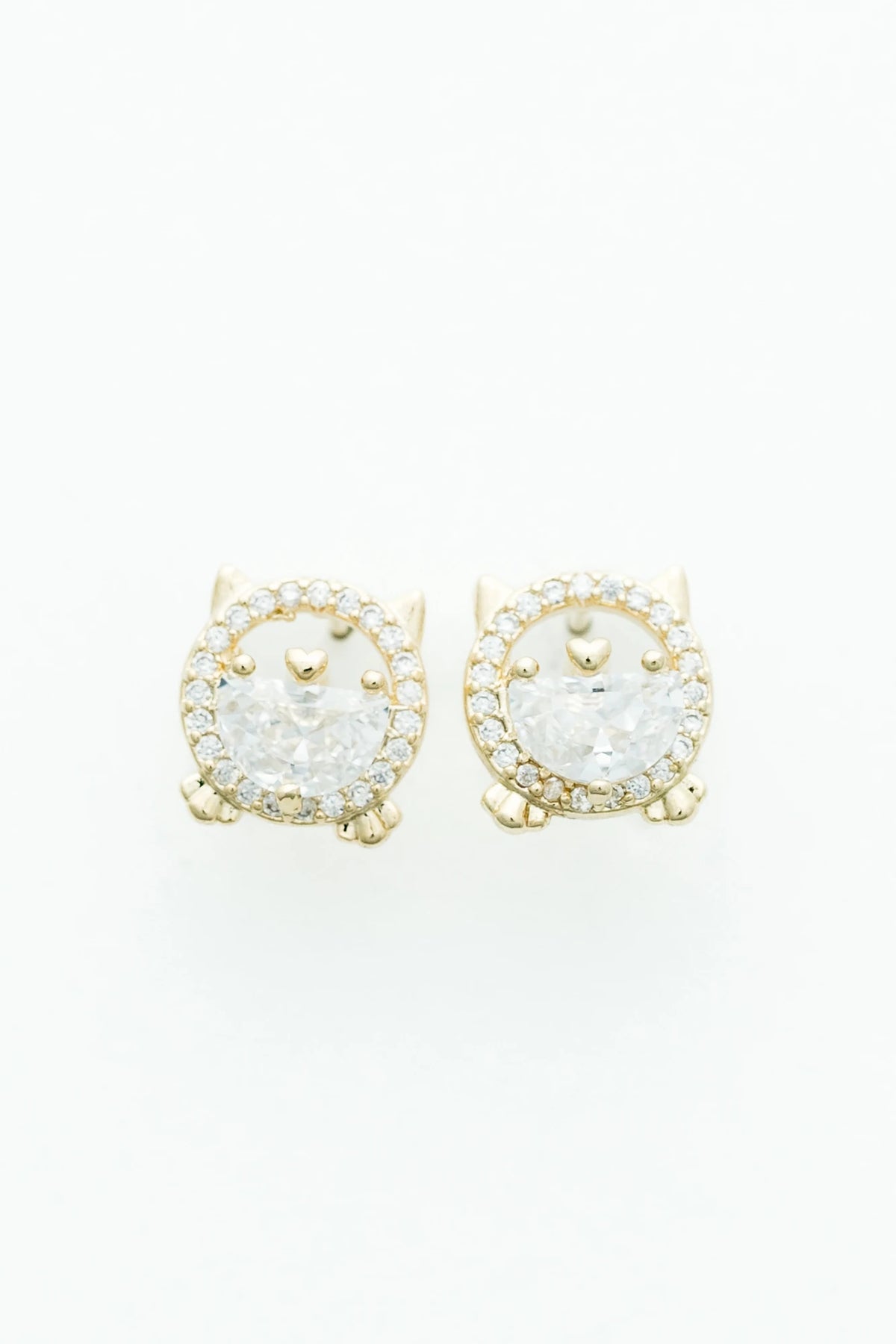 Cherish Stud Earring Set with three pairs of 14K gold-dipped studs featuring classic pearl accents.