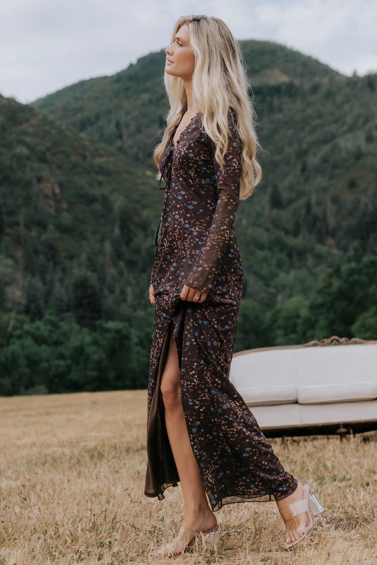 Sienna Maxi Dress | Brown Multi Floral