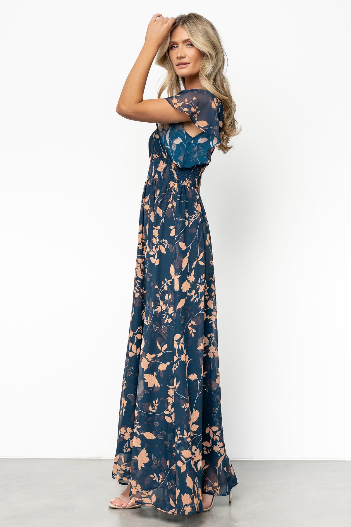 Lynlee Metallic Maxi Dress | Topaz