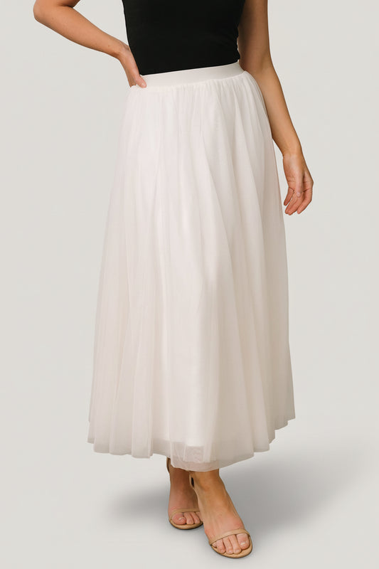 Mila Tulle Skirt | Cream