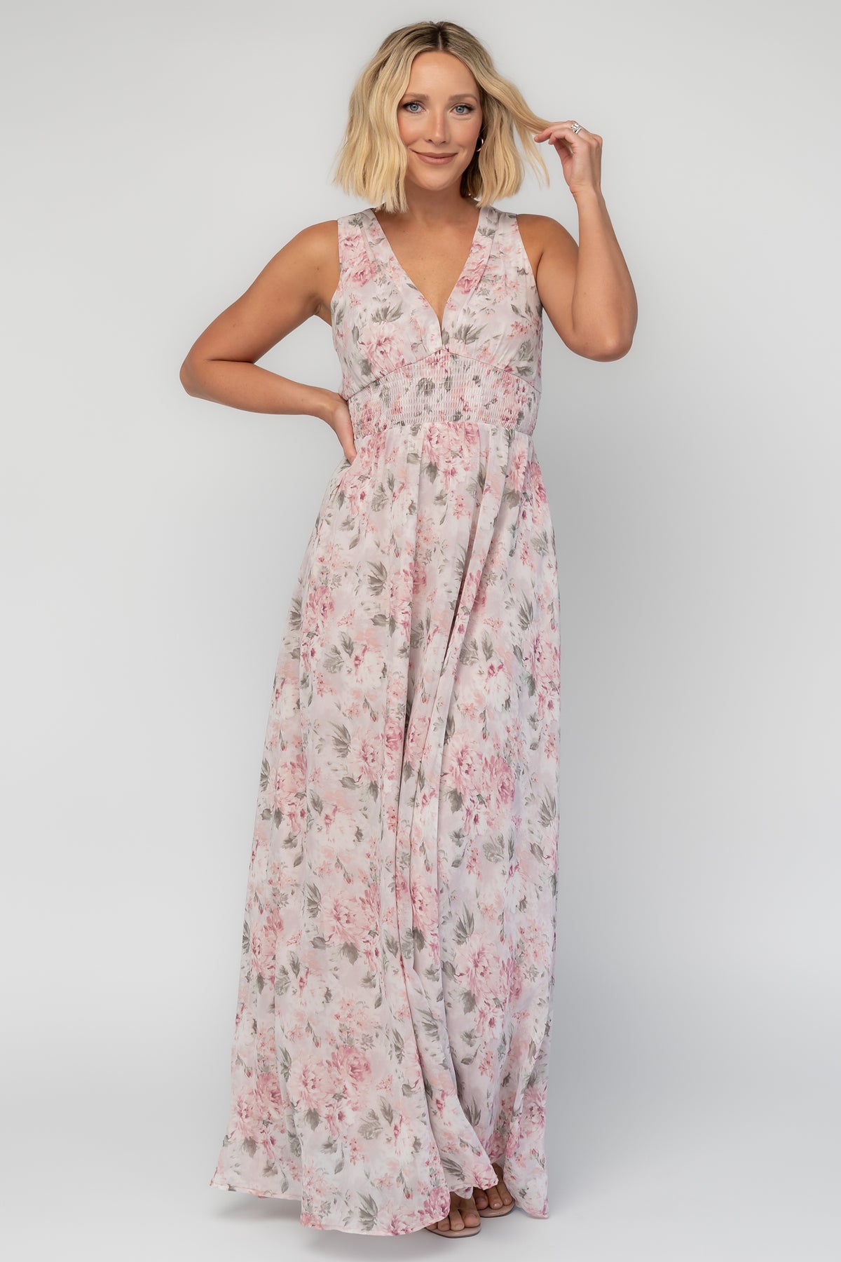 Imogen Maxi Dress | Dusty Mauve Floral
