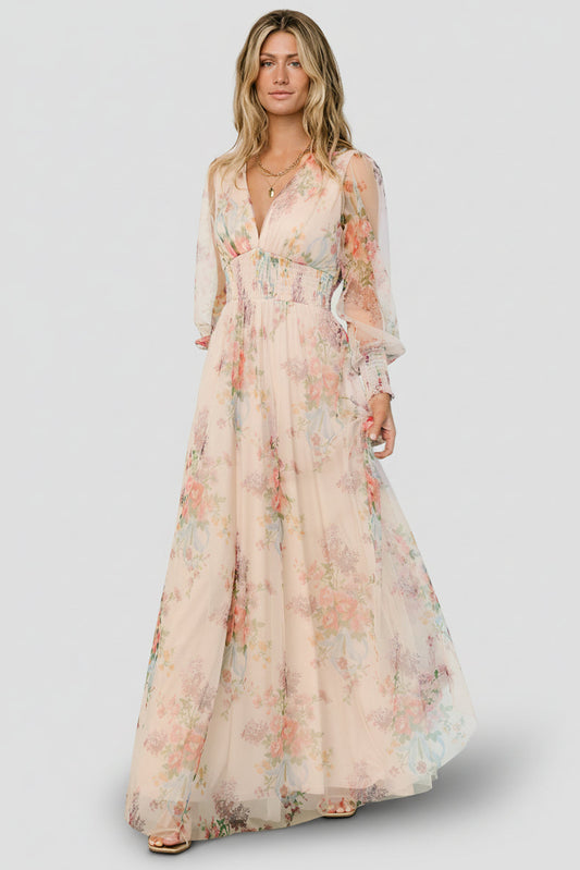 Layla Tulle Maxi Dress | Romantic Floral