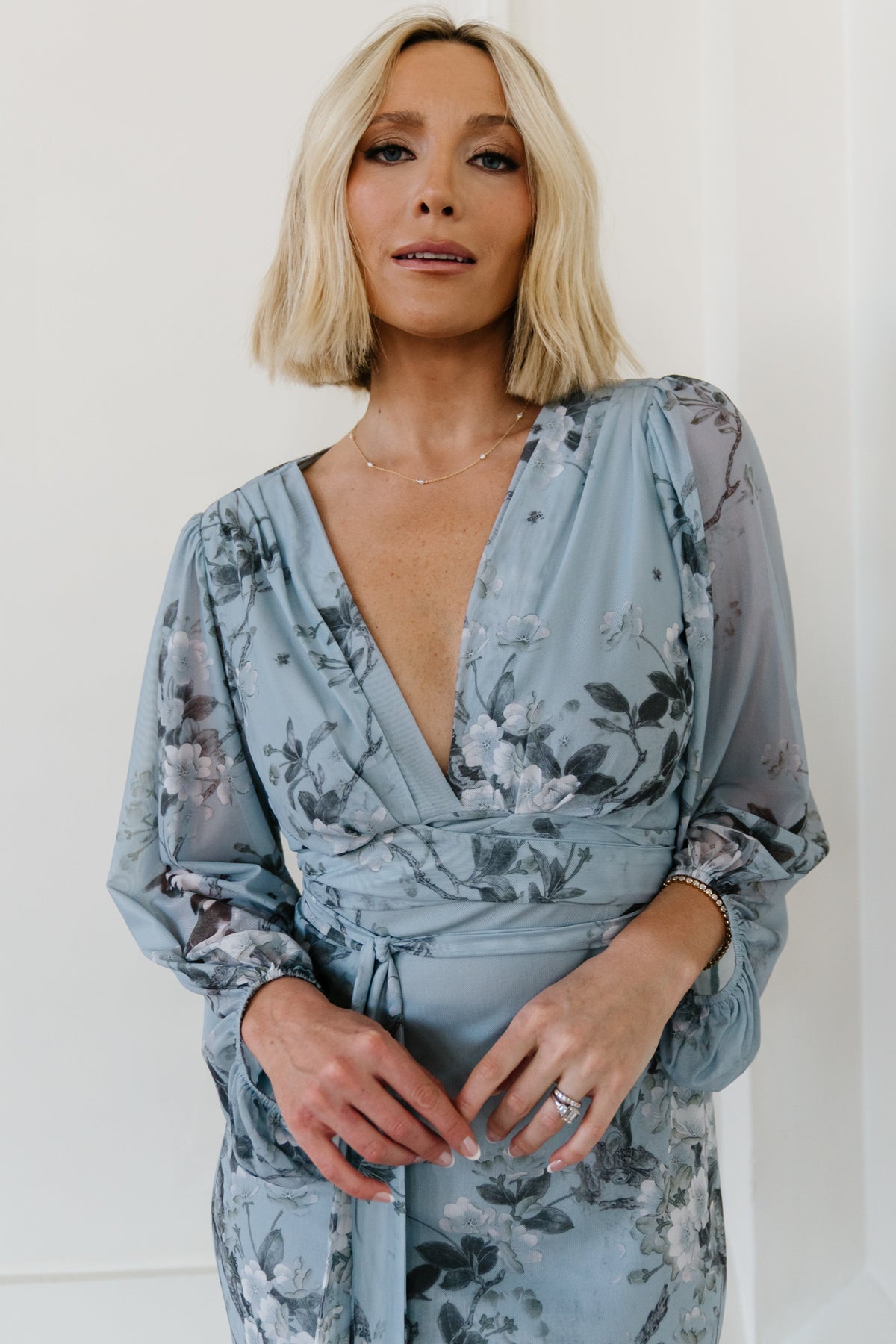 Beckham Maxi Dress | Light Blue Floral