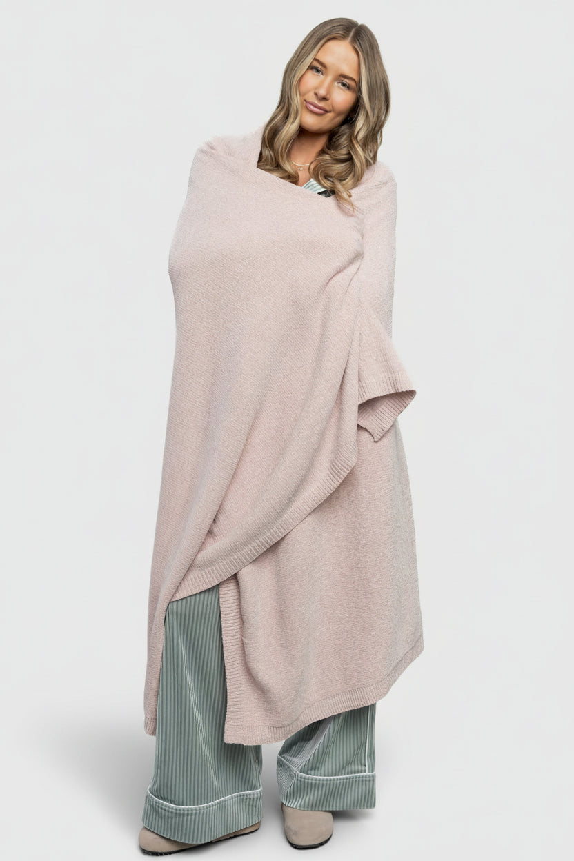 Chrissy Throw Blanket | Pale Blush