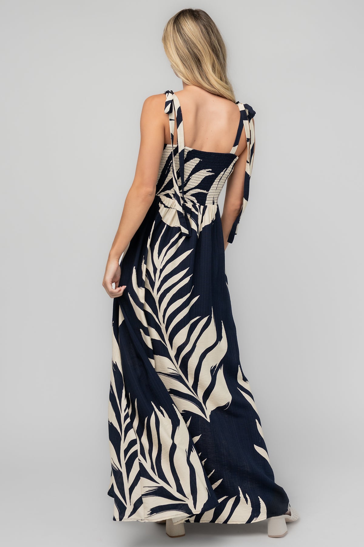 Camila Maxi Dress | Navy + Ivory Print
