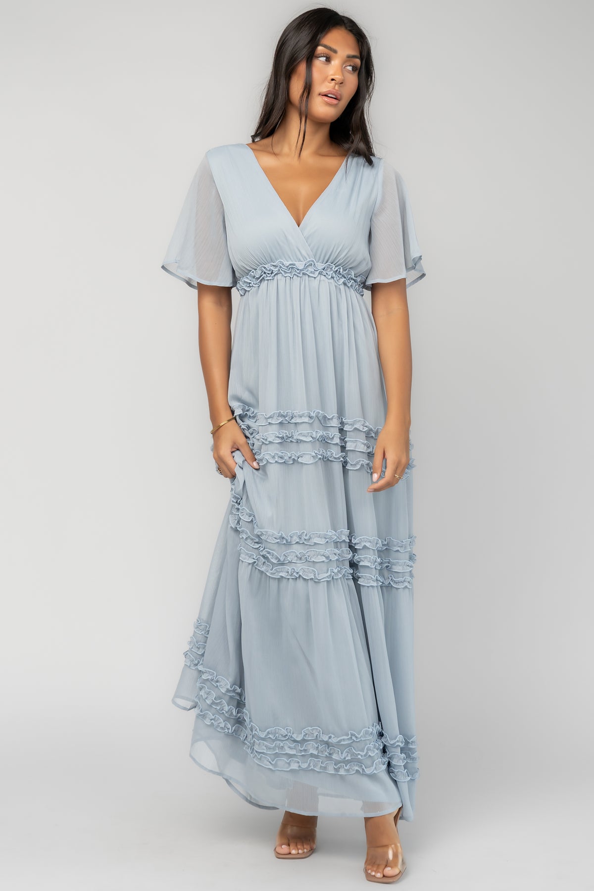 Metropolitan Maxi Dress | Dusty Blue