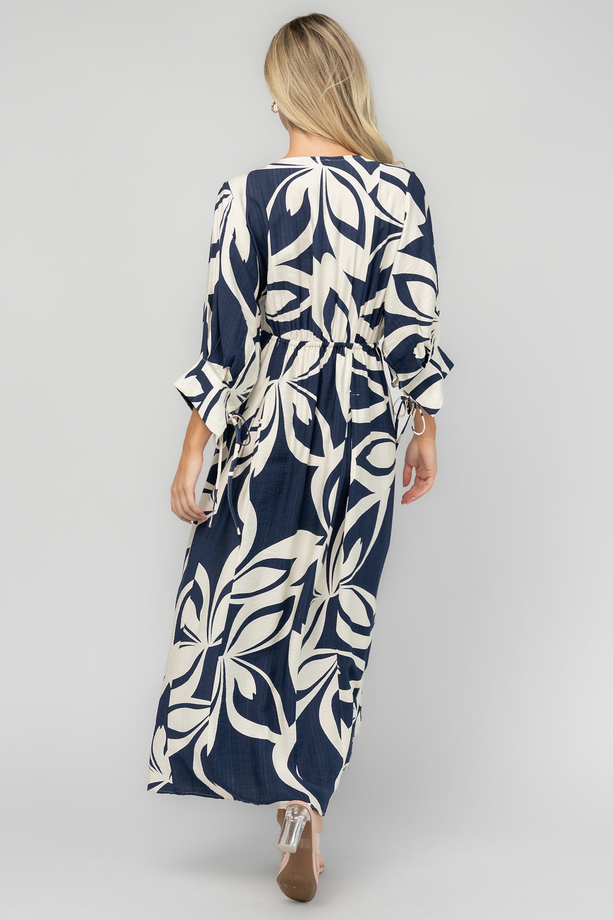 Málaga Midi Dress | Navy Print