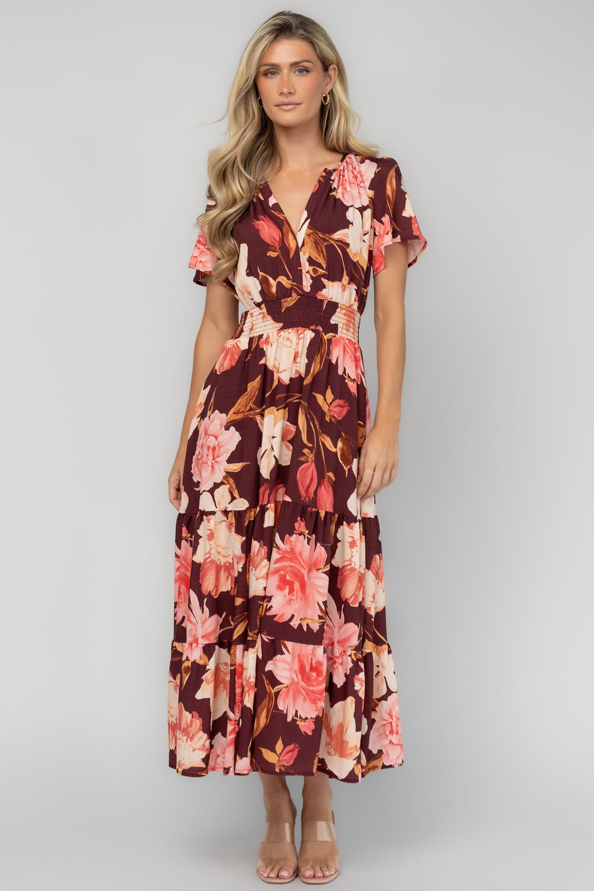 Holland Dress | Burgundy Floral
